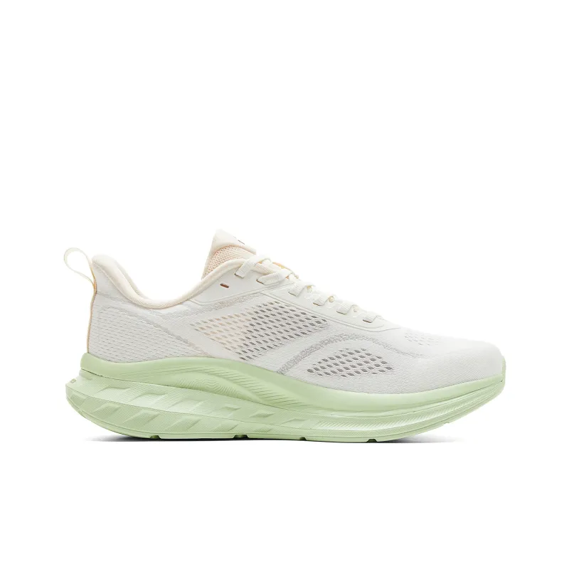 PEAK Cushioning Rebound Wear-Resistant Lightweight Slip-Resistant Low-Top Running Shoes Men's Super-Light White Green-1