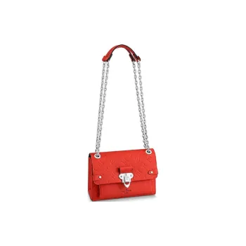 LOUIS VUITTON Vavin Cow Leather Shoulder Bag Women's Scarlet