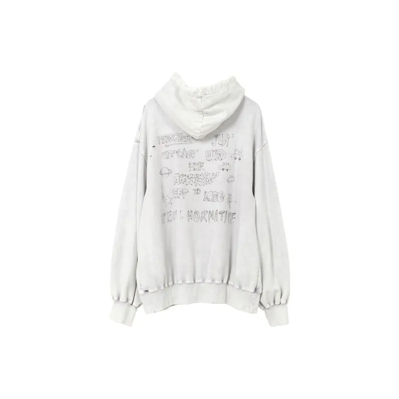 Maison Mihara Yasuhiro Bleached Cat print Hoodie-1