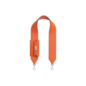 HERMES Kelly Pocket Swift Calfskin Bag Shoulder Strap Women's Orange