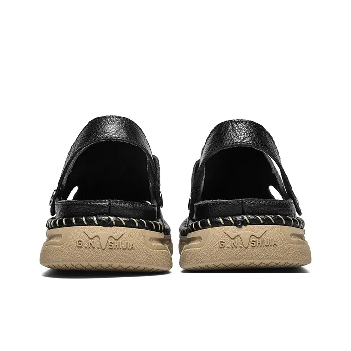 G.N.SHIJIA Black Gold Ox Collection Beach Sandals Men's-4