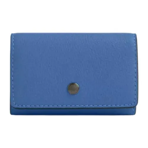 COACH Leather Key Pouch Mini Unisex Blue