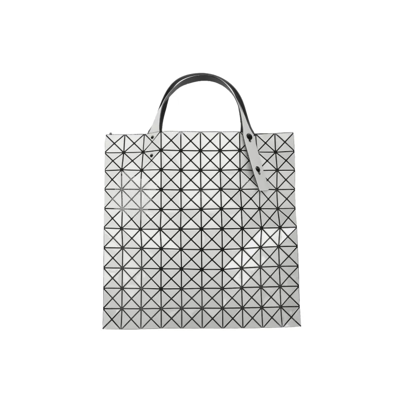 ISSEY MIYAKE Prism Polyvinyl Chloride Resin Polyester Artificial Leather Tote Bag Shopping Bag Handbag Women's Silver-1