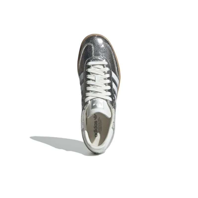 Adidas Samba Og Silver Metallic Cracked Leather Women's-2