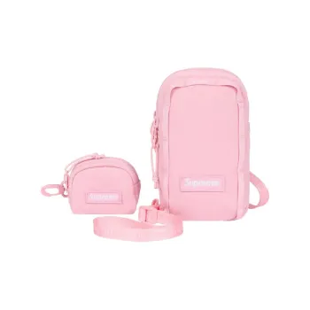 Supreme Canvas Camera Bag, Canvas Bag, Crossbody Bag Unisex Pink