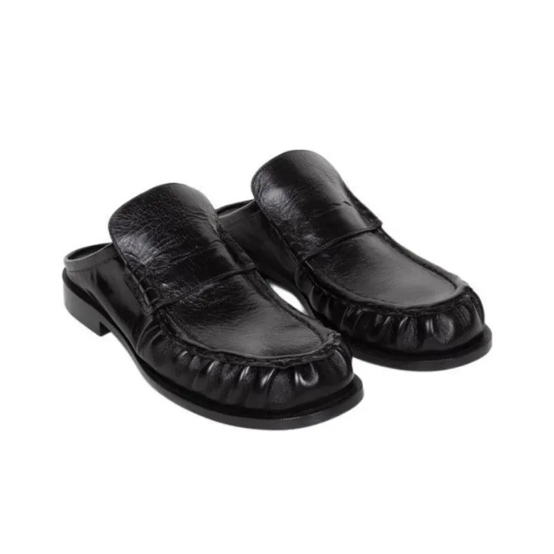 DRIES VAN NOTEN Wrap-toe Slippers Men's Black-2