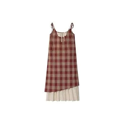 ABCMININ Slip Dresses Women's Red-1