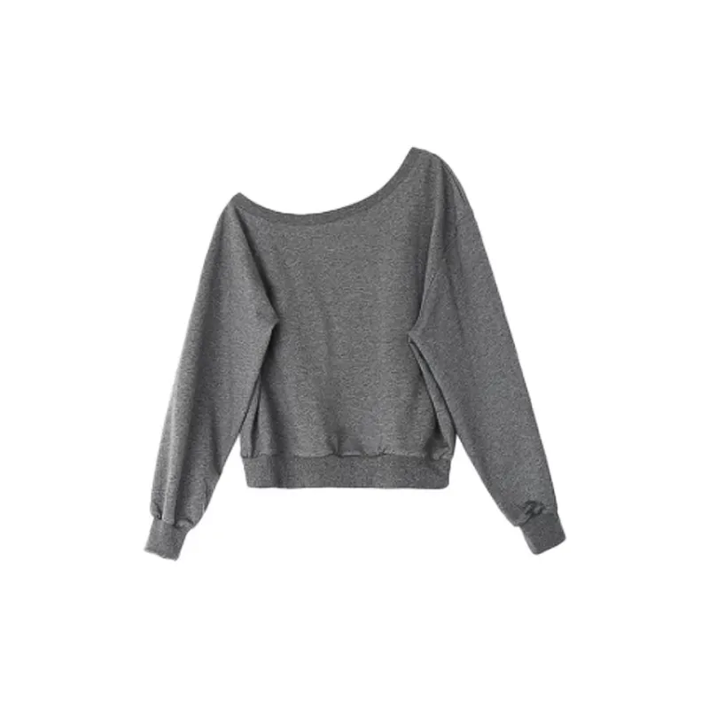 ABBY GODDESS Regular Pullover Sweatshirt Long Sleeved Lazy And Relaxed T Shirt Top Women's-5