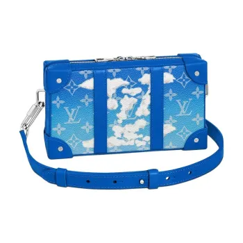 LOUIS VUITTON Soft Trunk Wallet 6 Card Slot Clouds Monogram Blue