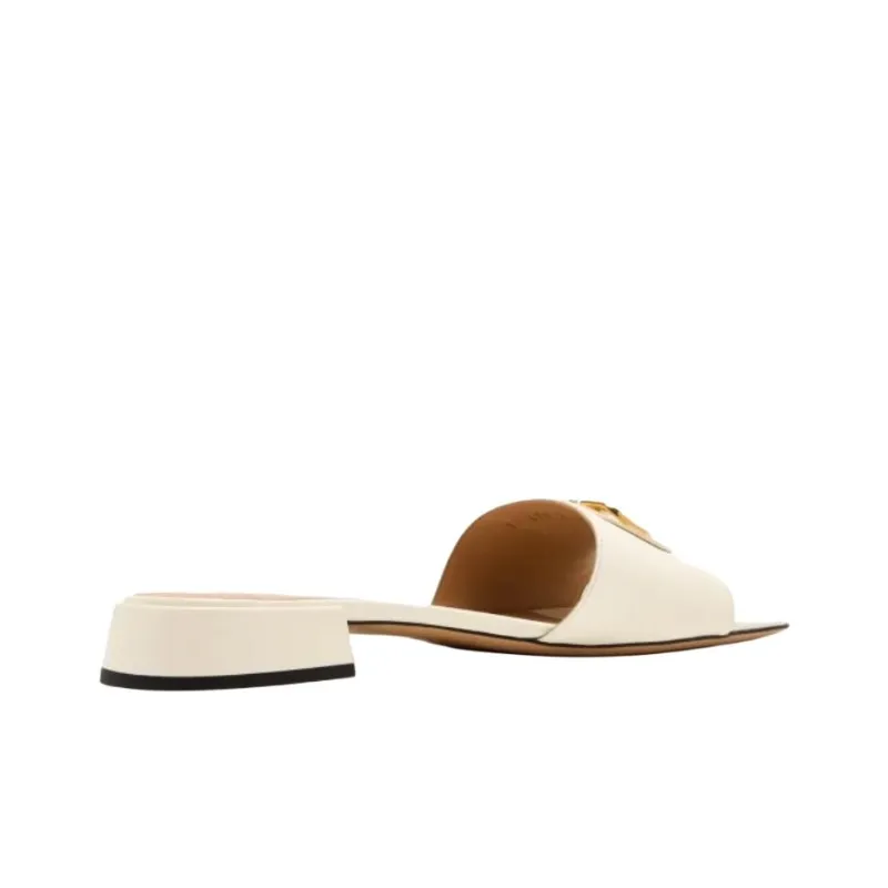 Valentino Slide Slippers Women's White-3