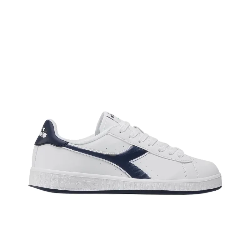 Diadora Game P Anti-Slip Wear-Resistant Low-Top Skateboard Shoes Men's White Blue-1