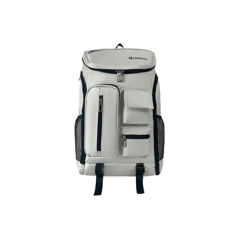 BRABOSTON Oxford Backpack Regular Unisex Light Gray/Dark Gray/Black/Red-0