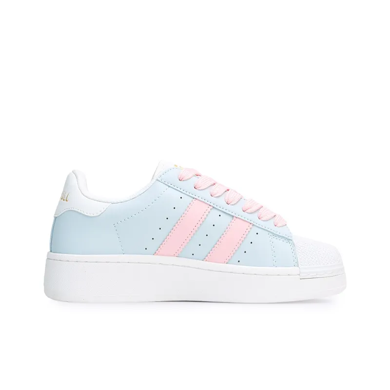 GLO BULL Anti-Slip And Wear-Resistant Breathable Low-Top Skateboard Shoes Women's Bamboo Moon Blue-1