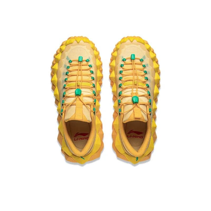 LiNing Cushioning Coverage And Abrasion Resistant Low Top Casual Shoes Unisex Golden Mist Color-3