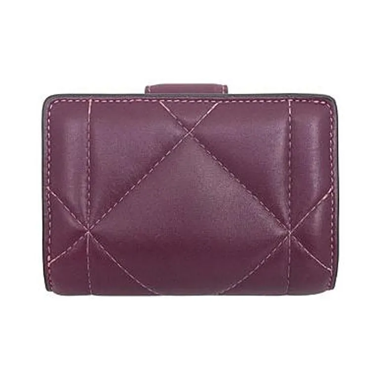 COACH Leather Wallet Medium Size Women's Deep Raspberry-2