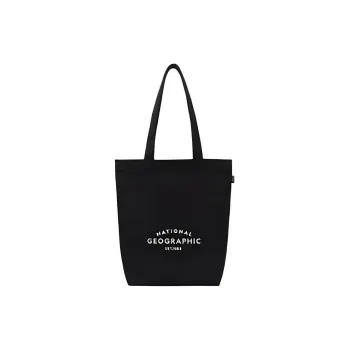 NATIONAL GEOGRAPHIC Cotton Tote Bag Shopping Bag Handbag Shoulder Bag Women's Black