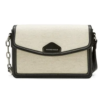 JOSINY Synthetic Leather, Textile Mosaic Crossbody Bag, Shoulder Bag Regular Women's Black/Brown