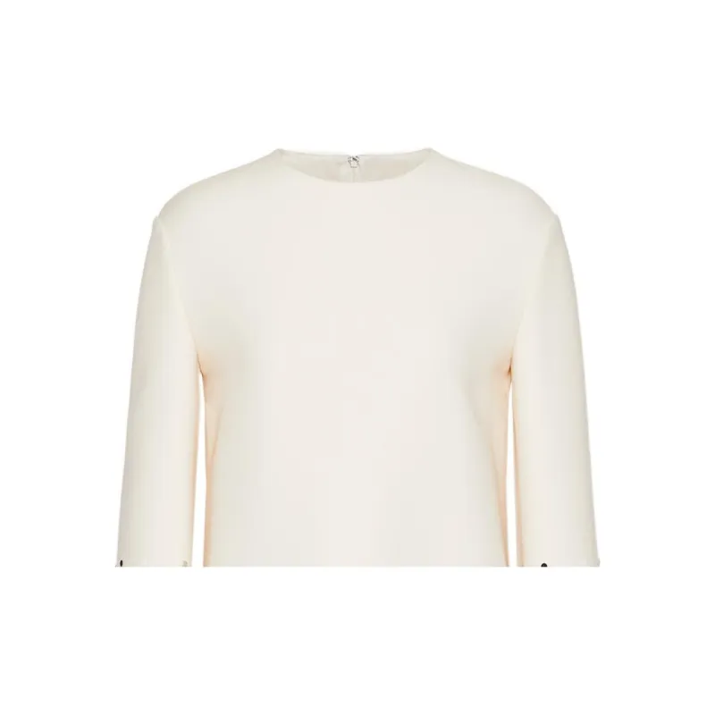 Valentino Long-Sleeved Dresses Women's White-4