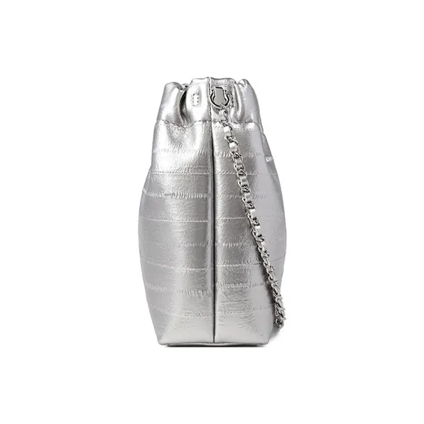 Teenmix Cow Leather With Synthetic Leather Shoulder Bag, Crossbody Bag Women's Black/Silver/Ecru-9