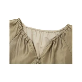 Mo Han Yi Mei Short Sleeved Dress Women's Khaki
