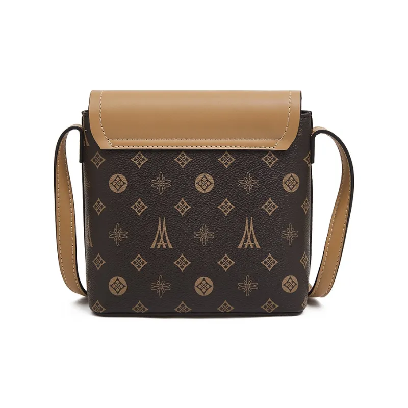 Old Man's Head Synthetic Leather Shoulder Bag Crossbody Bag Regular Women's Coffee-3