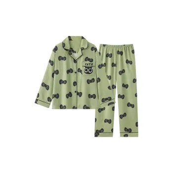 Sleeping Beauty Pajama Set Women's Yellow Green