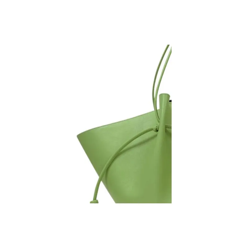YUZEFI Leather Tote Handbag Women's Green-3