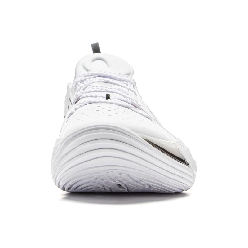 LiNing Cushioned Slip Resistant Abrasion Resistant Low Top Basketball Shoes Men's Standard White-4