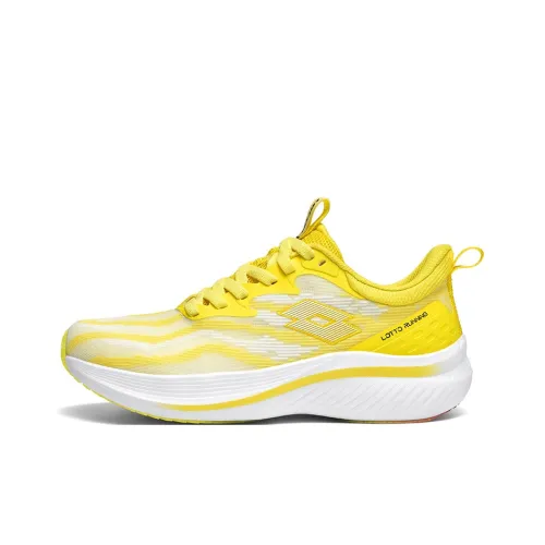 LOTTO Frozen PRO Abrasion Resistant Low Top Running Shoes Men's Yellow White