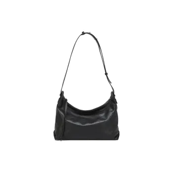 KAISER Crystal Vegetable Tanned Cow Leather Shoulder Bag Regular Women's Black/Brown