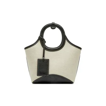 JOSINY Synthetic Leather, Textile Mosaic Handbag Women's Black/Brown