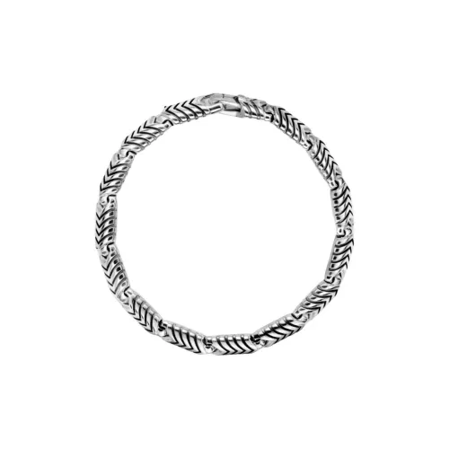 David Yurman Sterling Silver Chevron Triple Bracelet