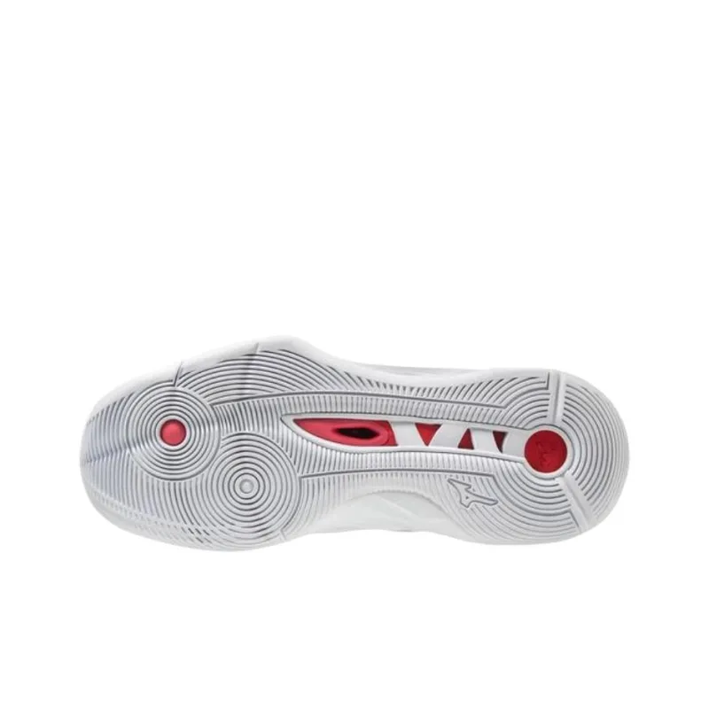 Mizuno Wave Momentum 2 Low-Top Training Shoes Women's White Red-2