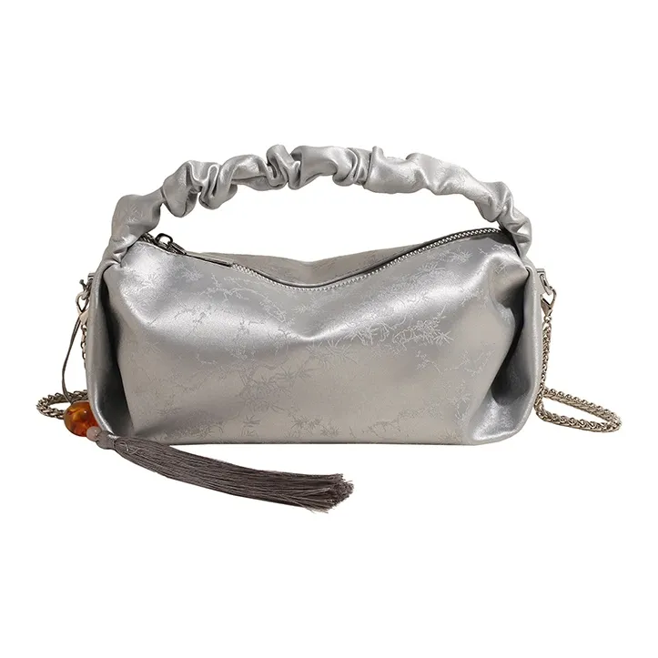 Yalu PU Pillow Bag, Handbag, Shoulder Bag, Crossbody Bag Women's Green/Silver/Black/Ecru-8