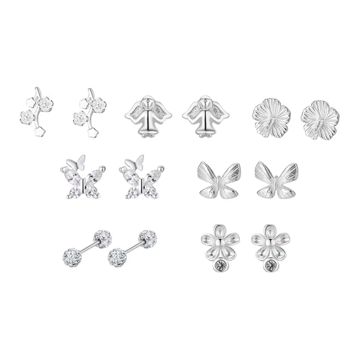 NAME.S S999 Fine Silver Stud Earrings Women's-1