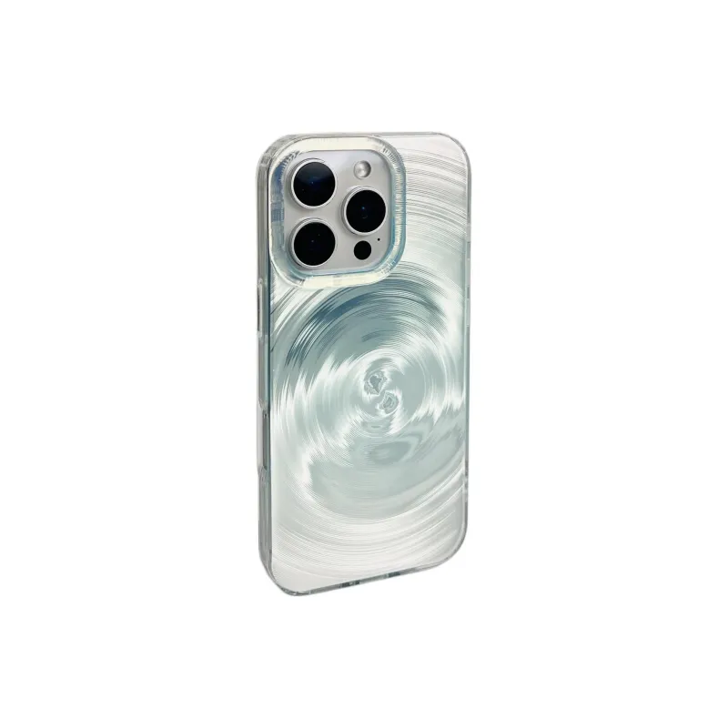 Sopi Acrylic Material Gradient Blended Swirl Phone Cases Compatible With IPhone 16/15 Pro Max/Apple 13/14 Pro/Max-9