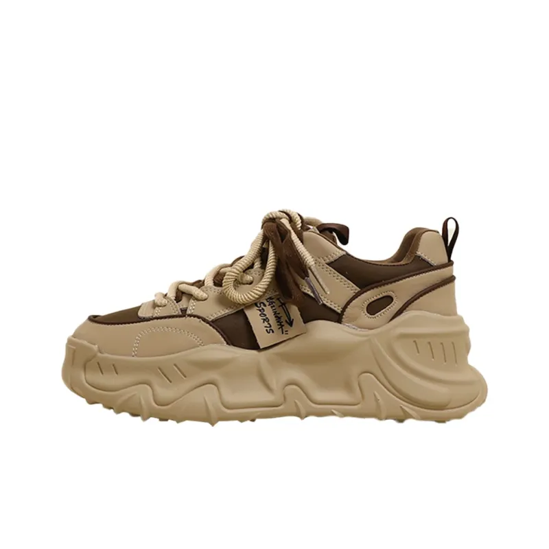 AMICNIEGD Cushioning Wear-Resistant Balance Low-Top Chunky Sneakers Women's-6
