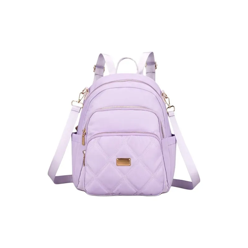 Yalu Oxford Backpack Regular Women's Silver/Black/Pink/Violet/Apricot-18