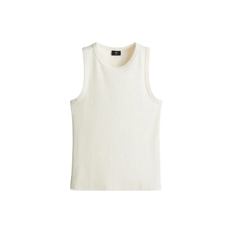 H&M Tank Tops Men Cream-0