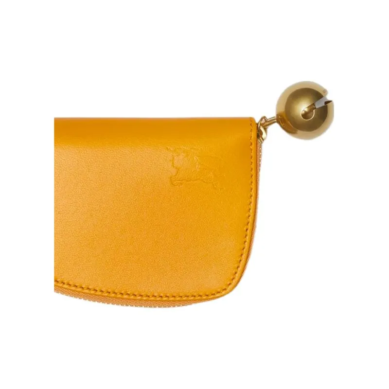 Burberry Lambskin Coin Purse Women's Don't Touch Me Yellow-2