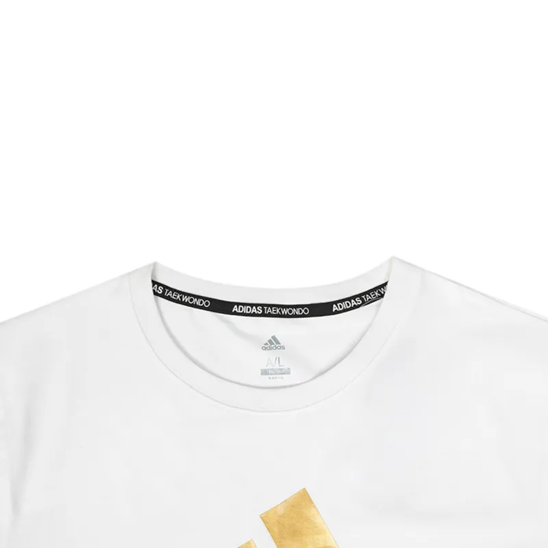 Adidas T Shirt Men's White Gold-3
