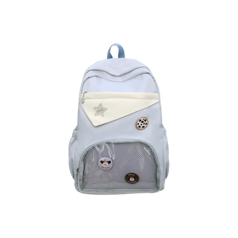 BUBM Cotton Backpacks Backpack Regular Unisex Yellow/Blue/Pink/Black/White-6