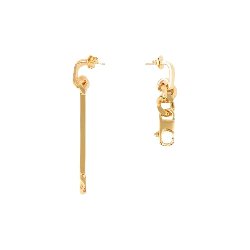 MM6 Maison Margiela Numeric Engraved Asymmetric Earrings-1