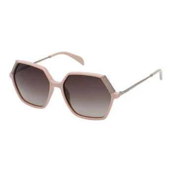 TAOSIXIONG Resin Irregular Shape Sunglasses Women's Pink