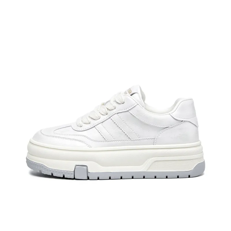 Bull Charm Wear Resistant Height Increasing Low Top Skateboard Shoes Women's-6