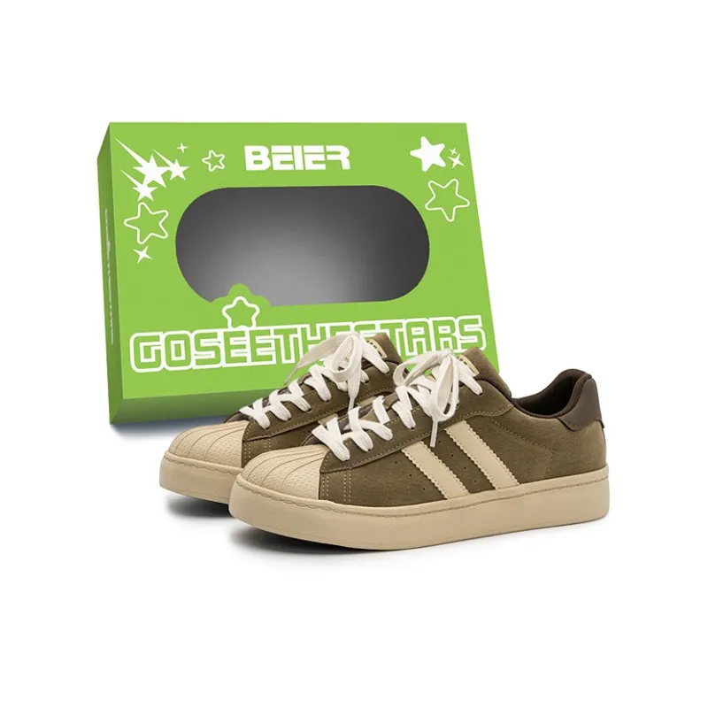 BEIER Minimalist Style Versatile Casual Shell Toe Durable Lightweight And Breathable Low Top Skateboard Shoes Men's-6