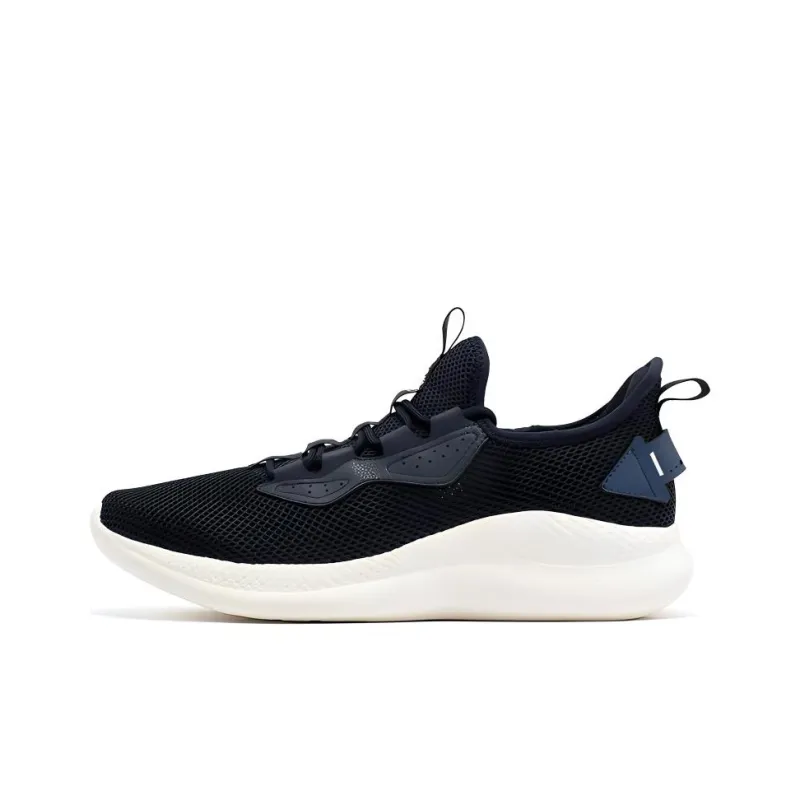 361° Cushioning Abrasion Resistant Breathable Low Top Running Shoes Men's Black Blue-0