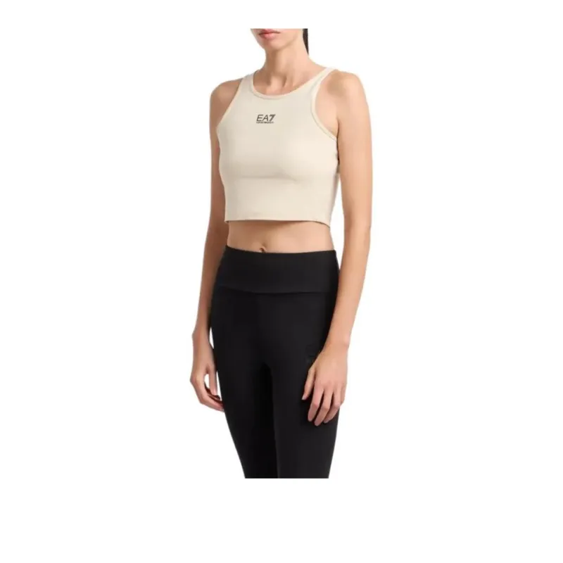EMPORIO ARMANI EA7 Tank Top Women's Almond Milk White-1