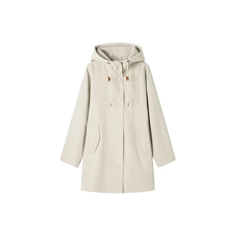 PIERRE CARDIN Trench Coat Women's Beige Apricot-2