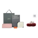 [Cherry Blossom Pink]Quick-Drying Bath Towel Gift Set, Shopping Bag+Essential Oil Soap+Limited Greeting Card, Free Antler Hair Band *1
